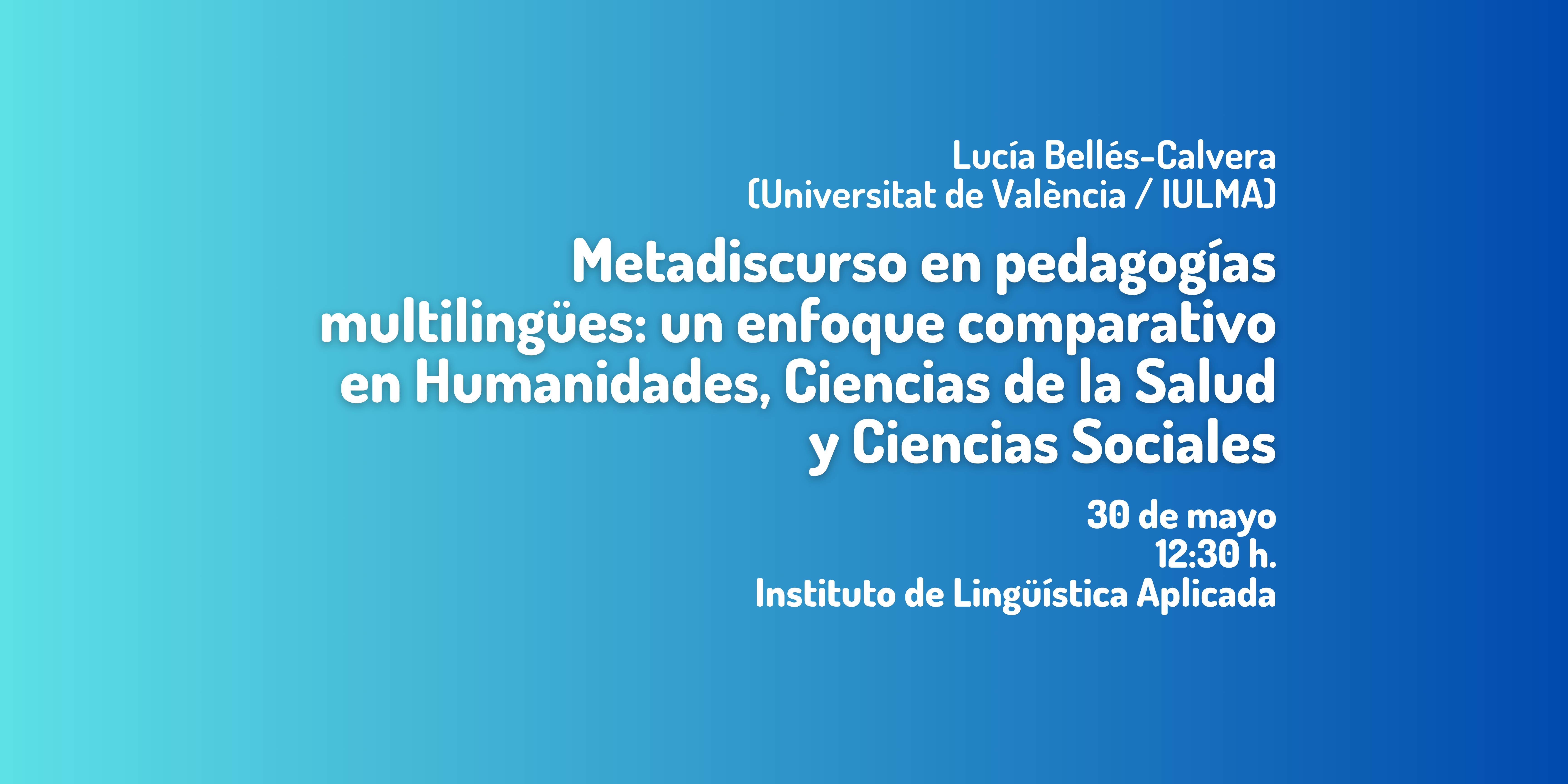 Charla “Metadiscurso en pedagogías multilingües”