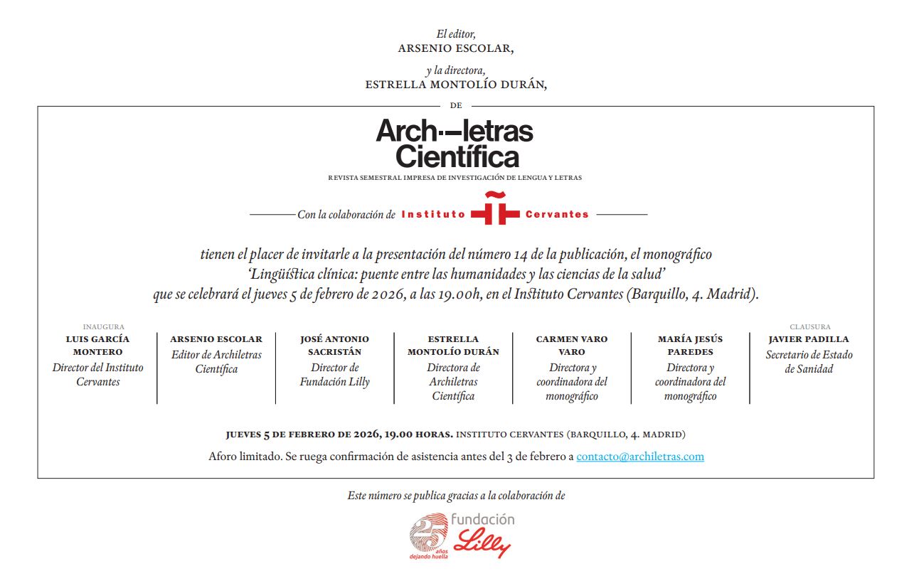 Presentación del número 14 de Archiletras Científica en Madrid