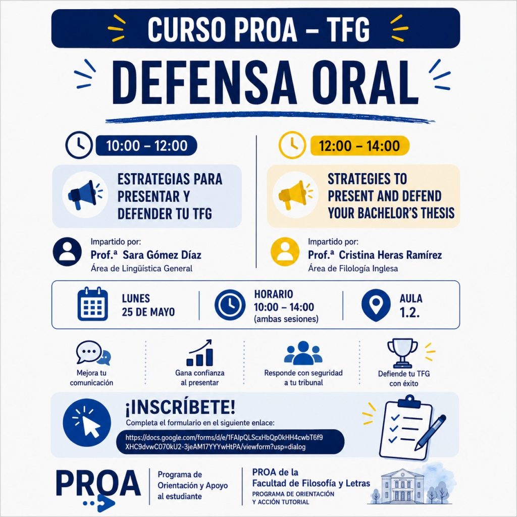 Curso PROA – Estrategias para presentar y defender tu TFG