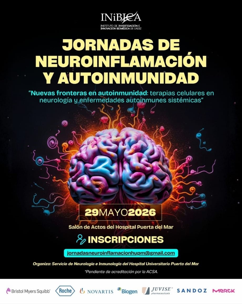 El Hospital Universitario Puerta del Mar acogerá las Jornadas de Neuroinflamación y Autoinmunidad